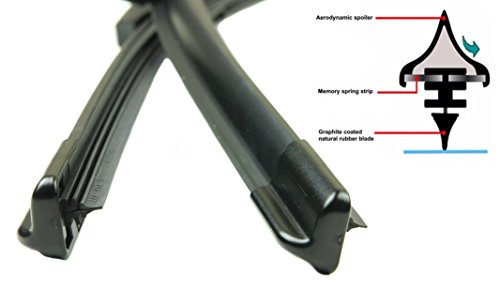 EURO-BLADES Windshield Wiper Blade Set for Audi A3 set of 2 wipers 24"+19" 2005-2013 8P by RKX - Thumbnail 4