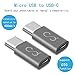 Micro USB to Type-C USB C Adapter Converts Micro USB Female to USB C Male, Uses 56K Resistor, Compatible with Galaxy S8, S8+, S9, MacBook, Sony XZ, LG V20 G5 G6
