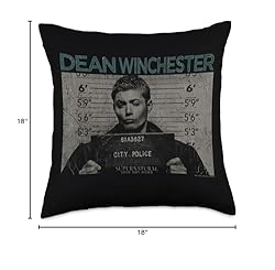 Supernatural Dean Mug Shot Throw Pillow