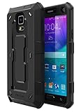 Note 4 Case, Galaxy Note 4 Case, E LV Galaxy Note 4 Case - SHOCK ABSORPTION / HIGH IMPACT RESISTANT Full Body Hybrid Armor Protection Defender Case Cover for Samsung Galaxy Note 4 - [BLACK/BLACK]