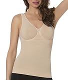 Aha Moment by N-Fini Women's Dbl V-Neck tank shaper built-in underwire bra