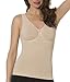 Aha Moment by N-Fini Women's Dbl V-Neck tank shaper built-in underwire bra