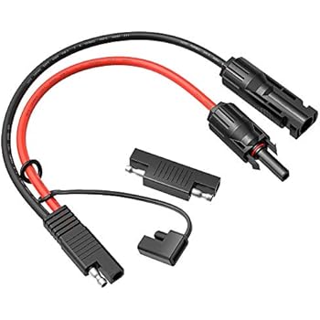 Kohree SAE to SAE Adapter Connector Cable 10 AWG 24 Inch with SAE Polarity Reverse Adapter for RV Solar Panel, 2FT / 60cm