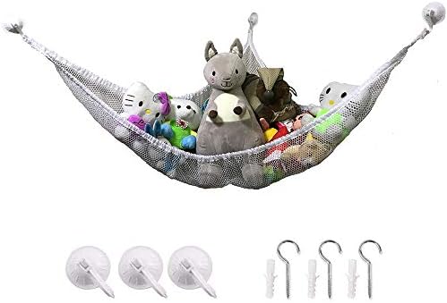 Soulbuty おもちゃハンモック収納 収納ネット吊り下げ式 子供玩具収納 ぬいぐるみ用 片付け お