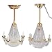 Lighting Stand Five False Candle Transparent Chandelier LED-Golden 1:12 Dollhouse Minatures