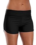 Attraco Women's Board Shorts Swimwear Bottoms Solid Bathing Suit Bottoms