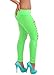 Women's European Super Sexy Candy Color Skiny Slim Hole Pants Leggings (green)
