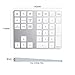Cateck Bluetooth Numeric Keypad, Aluminum Wireless Bluetooth 34-Key Number pad with Multiple Shortcuts for Computer Laptop Windows Surface Pro Apple iMac iPad Android Tablet Smartphone- Silver