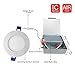 JULLISON LED Recessed Low Profile Slim Panel Light with Junction Box, Air Tight, 4 inch, 9W, 550 Lumens, 5000K Daylight White, CRI80+, Dimmable, cETLus - Listed - 4 Packs