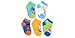 Nickelodeon boys Bubble Guppies 5 Pack Shorty Socks, Assorted Sherbert, Shoe Size 4-8 US