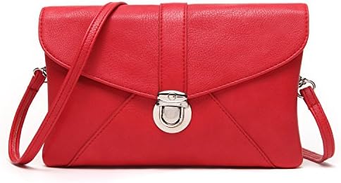 UU Family Women Messenger Bags Cross Body Handbag (Red)