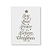 Christmas Tree Words Stencil - Christmas Porch Sign, Christmas Drawing Stencil, Christmas Wall Decor, Stencils for Wood Signs