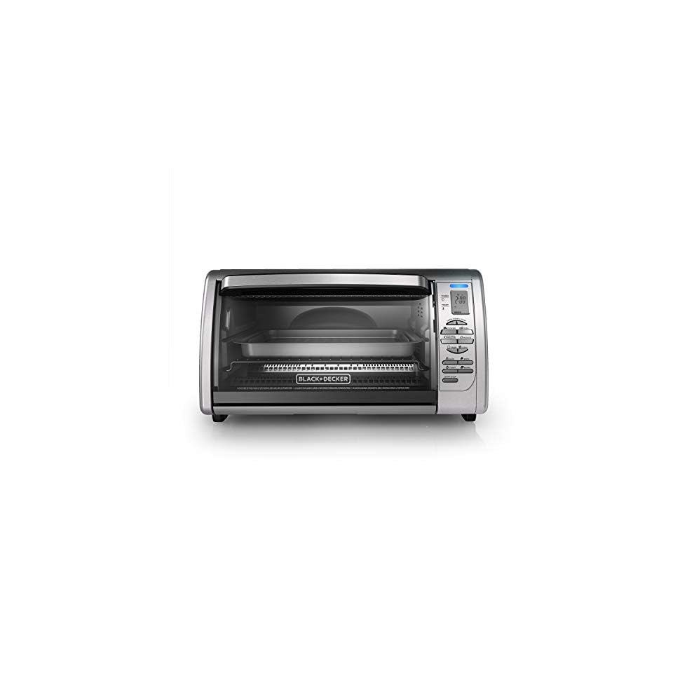 BLACK+DECKER Countertop Convection Toaster Oven, Silver, CTO6335S