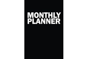Undated Monthly Planner: Customizable Organizer and Blank Yearly Calendar, Black (Medium)