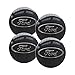 MonboAuto 4PCS Auto Car Sticker Wheel Center Hub Cap Logo Aluminium fit for Ford (Black, 56MM/2.22'')