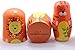 Jollylife 5pcs Nesting Doll Handmade Wooden Cute Cartoon Animals Pattern 6