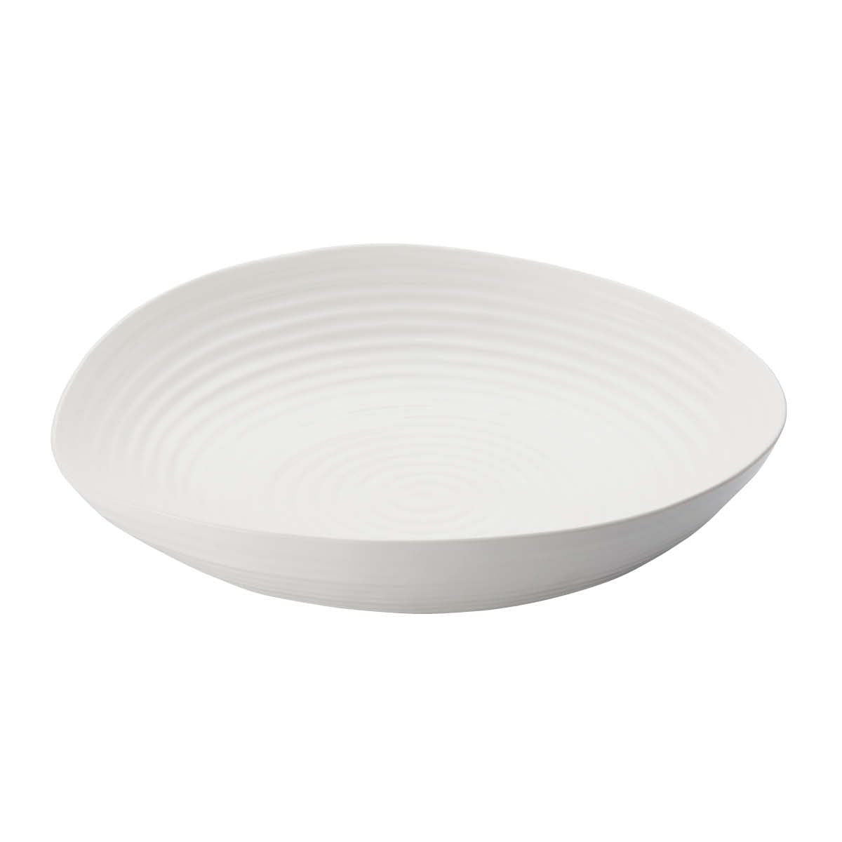Portmeirion Home & Gifts CPW76515-X Statement Bowl, Porcelain, White, 39 x 39 x 8.4 cm