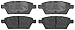 ACDelco Silver 14D1161CH Ceramic Rear Disc Brake Pad Set with Hardware