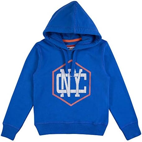 KINDO Winter Exclusive Kidswear Boy's Graphic Printed Pullover Sweatshirt Hoodie Royal Blue