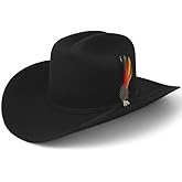 Original Stone 100X Texana Estilo El Fantasma Western Cowboy Felt Hat - Black