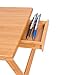 BIRDROCK HOME Bamboo Laptop Bed Lap Tray – Multi-Position Adjustable Tilt Surface – Pull Down Legs – Storage Drawer – Great for Computer iPad Book Coloring Stand – Naturalthumb 3