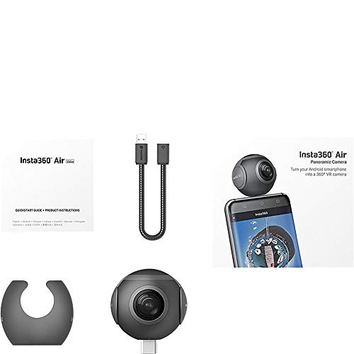 Insta360 Air - 360 VR Camera for Android phone (Type-C connector), Black (Insta360 Air (Type-C) - CINMAIR/A) (Certified Refurbished)