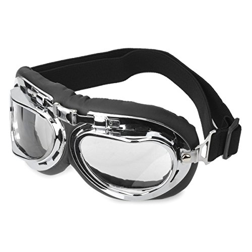 千卓 透明PCレンズ安全オートバイ用ゴーグル シルバーの商品画像