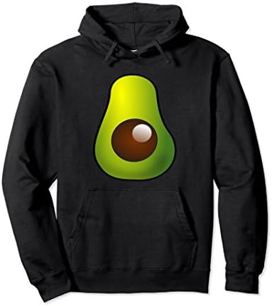 Unisex Avocado Hoodie Alligator Pear Fruit Food Foodie Cook Large Black