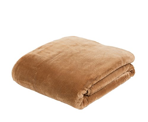 Goezze - Premium Cashmere Feel Cuddly Living Room Blanket/Throw, 500 g/m², 180 x 220 cm - Sand