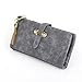 Jastore® Women Ladies Elegant Long PU Leather Card Holder Purse Clutch Wallets (Grey)