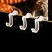 Jovitec Christmas Light Clips Gutter Hang Hooks for Outside String Lights (White, 100 Pieces)