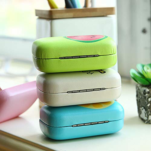 Contact Lens Box Cute Fruit Plastic Contact Lens Mate Box Portable Contact Lens Case Eye Care Kit (Lemon) 1PC. - Thumbnail 4
