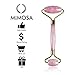 MIMOSA Rose Quartz Roller, Anti-Aging Facial Roller Made of Natural Rose Quartz for Face Skin Neck Eye Body Massage for Daily Facial and Relaxing at-Home Treatment (Rose Quartz)