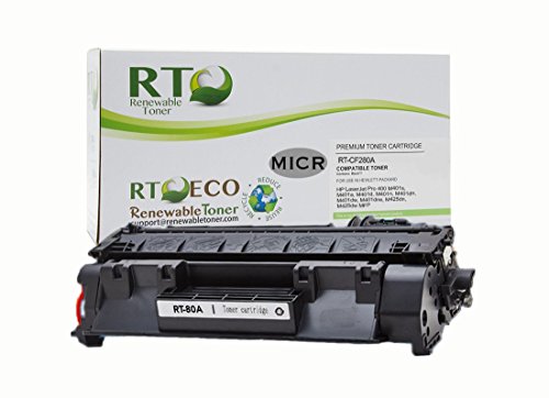 Renewable Toner 80A Compatible MICR Toner Cartridge Replacement HP CF280A for HP LaserJet Pro 400 M401 M425 Printer Series