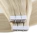 16 Inch Seamless Skin Weft Tape in Remy Hair Extensions Bleach Blonde Color #613 Adhesive Remy Human Hair Extensions 20pcs/50g Glue on Extensions