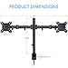 Dual Arm Monitor Mount, Full Motion Height Adjustable Desk Riser Stand with C-Clamp Installation for Two 13 to 27 inch Computer Screens, up to 17.6lbs Each Arm by HUANUO