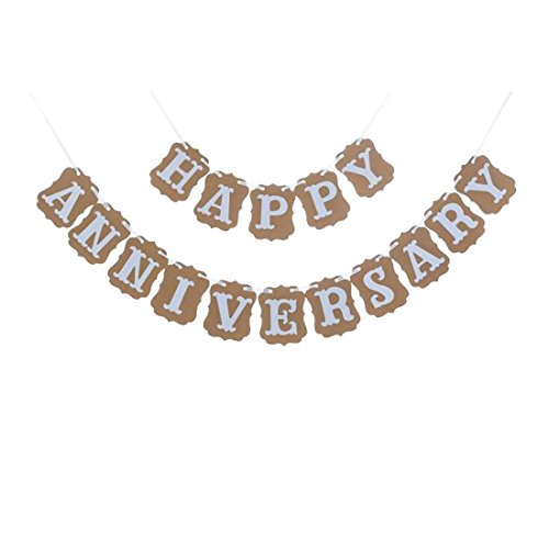 Happy Anniversary Banner Garland Bunting Sign Party Decoration Photo Props