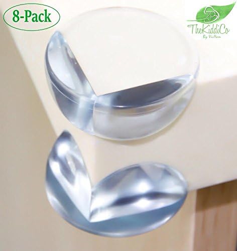 TheKiddiCo Child Safety Baby Proofing Corner Protectors Table Corner Guards, 8 Count