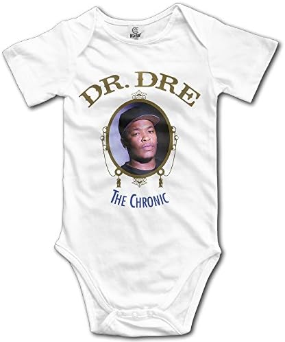 The Chronic Dr. Dre Cartoon Short Sleeves Variety Baby Onesies Bodysuit For Babies