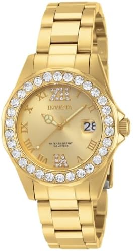 Invicta Casual Watch For Women Analog Yellow Gold Plated 15252