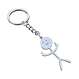Stainless Steel Funny Doodle Keychain Middle Finger
