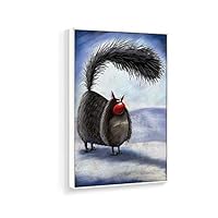 Framed Canvas Home Artwork Decoration Lovely Kitten Canvas Wall Art for Living Room, Bedroom - 16x24 inches