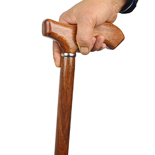 Walking Wooden Canes Crutches - Walking Crutch Cane for Men & Women - Walking Sticks Mobility Aids - Thumbnail 4
