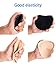 Frienda 4 Pairs Self-Adhesive Bra Pads Inserts Removable Push Up Breast Enhancer for Bikini, 2 Shapes (Black and Beige)