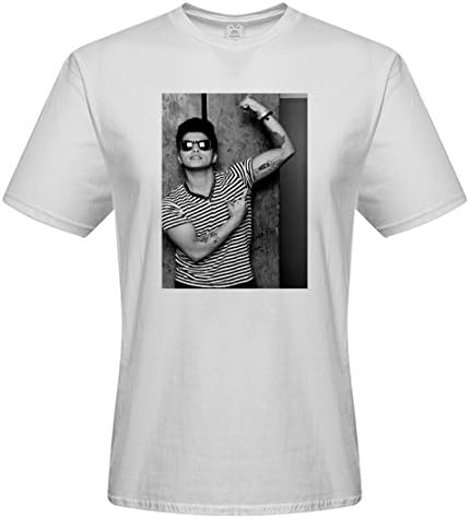 ALVA DIY tshirt Men's T-shirts Bruno Mars(XXXL-charcoal White)