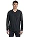 Bella + Canvas Unisex Jersey Long-Sleeve V-Neck T-Shirt L BLACK