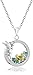 Disney Silver Plated Tinkerbell Silhouette Shaker Pendant Necklace
