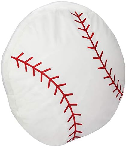 CatchStar Stuffed Baseball Pillow Plush Fluffy Ball Throw Soft Durable Sports Toy Gift for Kids Room Decoration Winter Style (Baseball Summer Style)