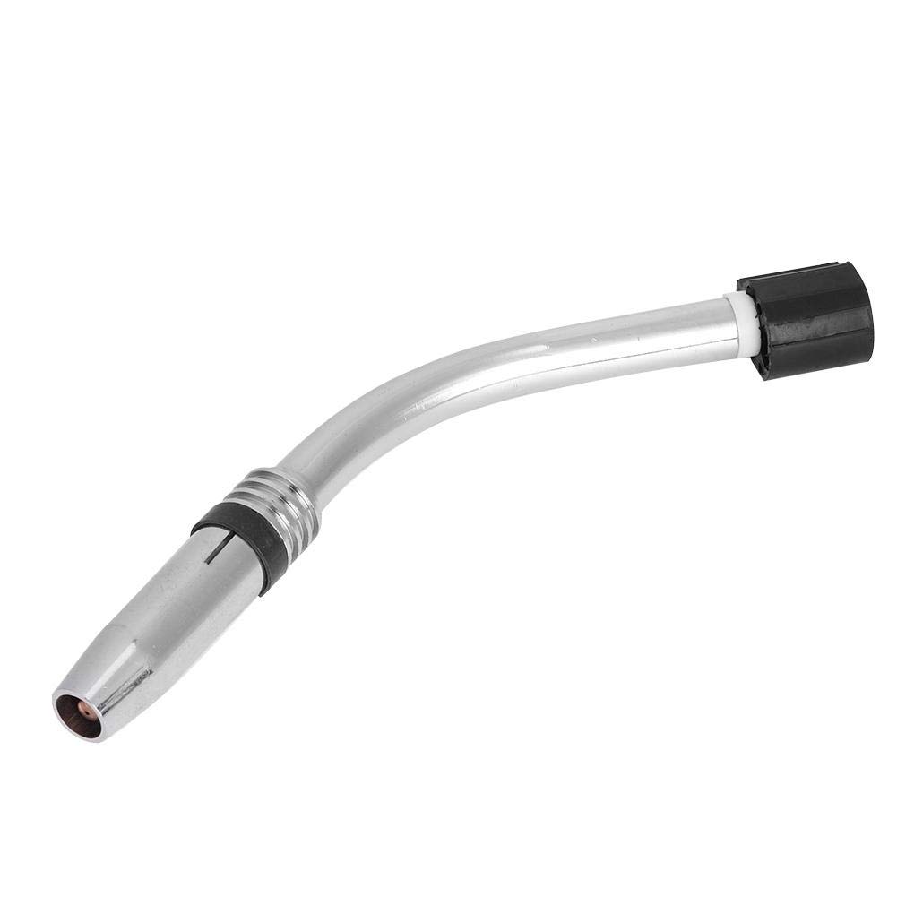 24KD Welding Gun Torch, 9mm Stainless Steel Brass Swan Neck MIG for Binzel Abicor Style W/Nozzle, MIG Welding Torch Connecting