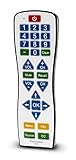 Water Resistant Universal TV Remote – EasyClean PC100 Smart, Learning Remote, Germ Free, Antibacterial, Large Button, Television + Cable Box Remote. White TV Remote.